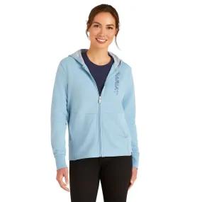 10049036 Ariat Women's Team Logo Full Zip Hoodie - Glacier Lake (Blue)