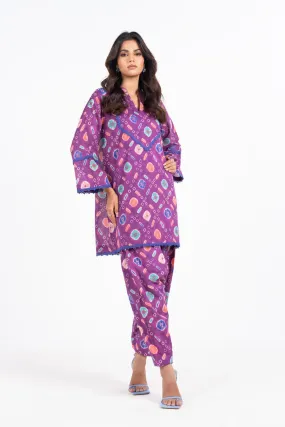 2 Pc Printed Lawn Suit With Cambric Trouser