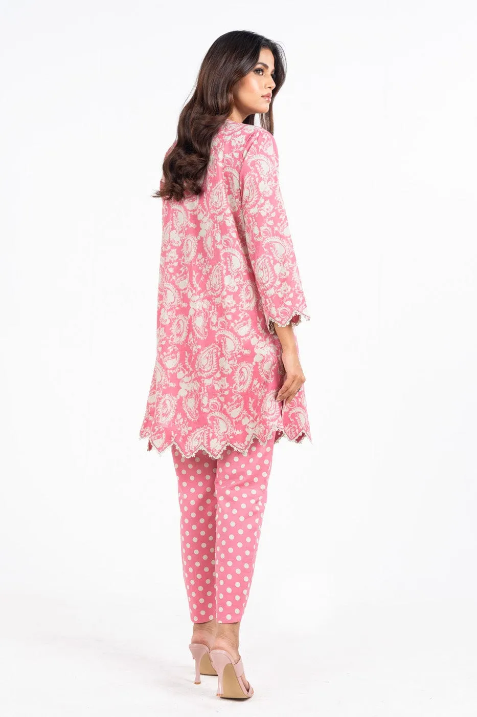 2 Pc Printed Lawn Suit With Cambric Trouser