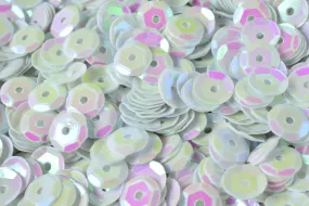 3/4/6mm Off White Bridal Cup Iridescent Shiny Sequins Sheen Round Sequins/Loose Paillettes,Wholesale Sequins,Shimmering Sequin Apparel