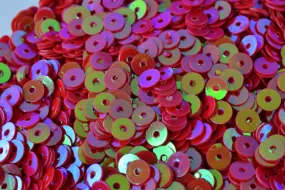 3/4/6mm Red Magenta Iridescent Sequins Sheen Round Sequins/Loose Paillettes,Wholesale Sequins,Shimmering Sequin Apparel,Shoe Decor