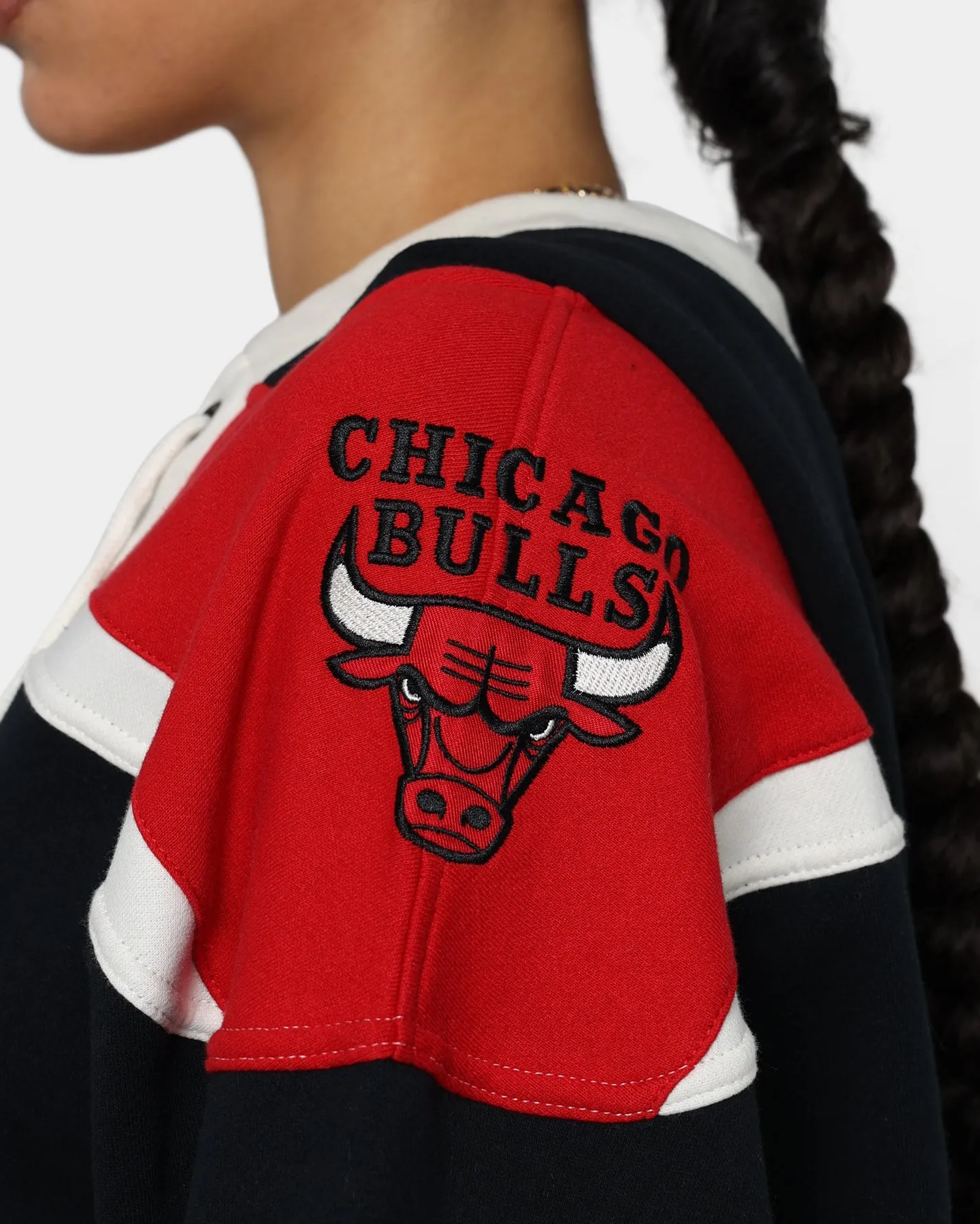 47 Brand Chicago Bulls Superior Lacer Hoodie Jet Black/Red