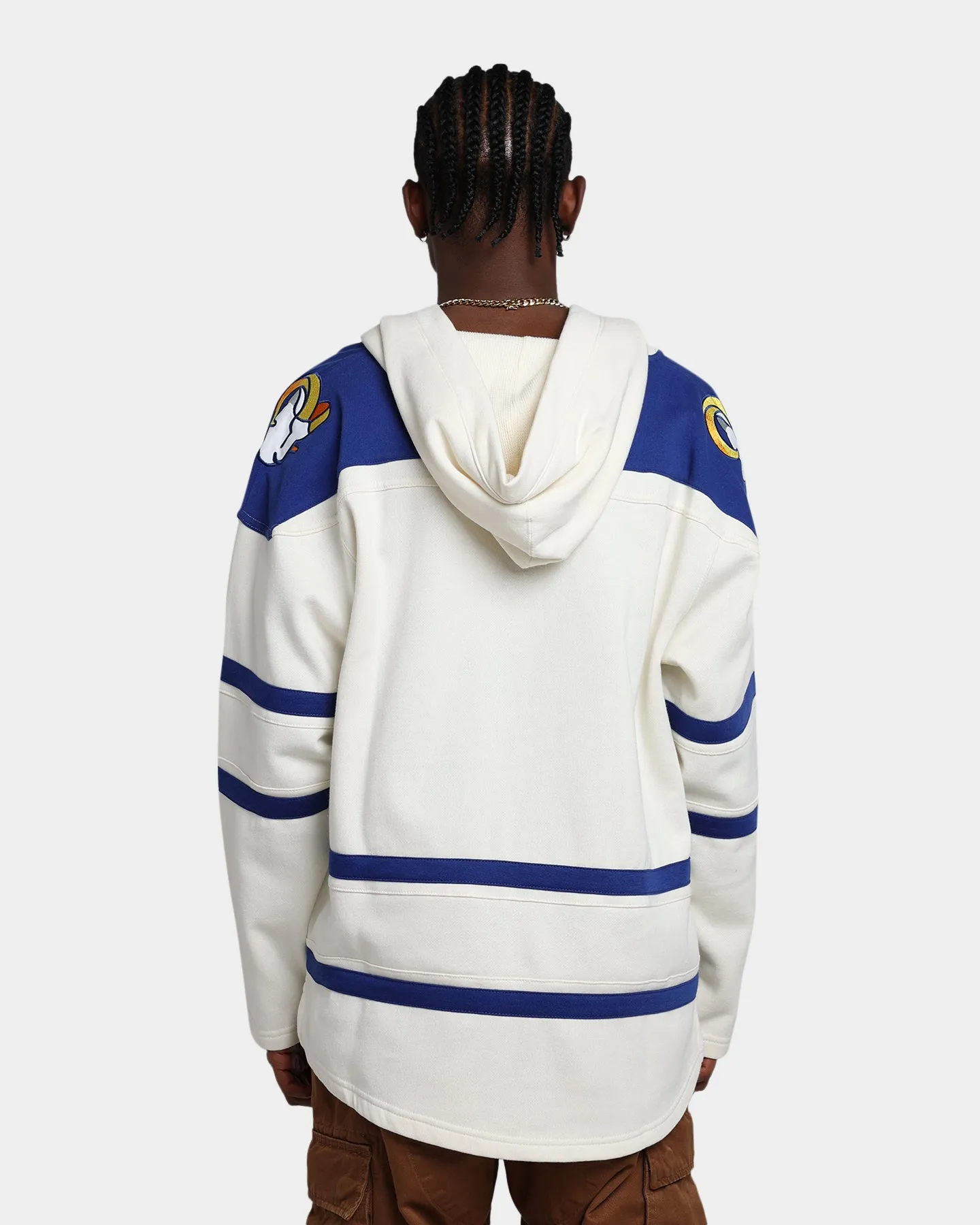 47 Brand Los Angeles Rams Superior Lacer Hoodie Cream