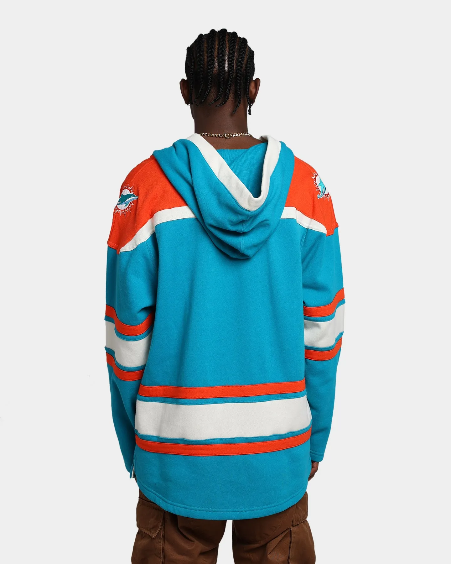 47 Brand Miami Dolphins Superior Lacer Hoodie Neptune/Orange