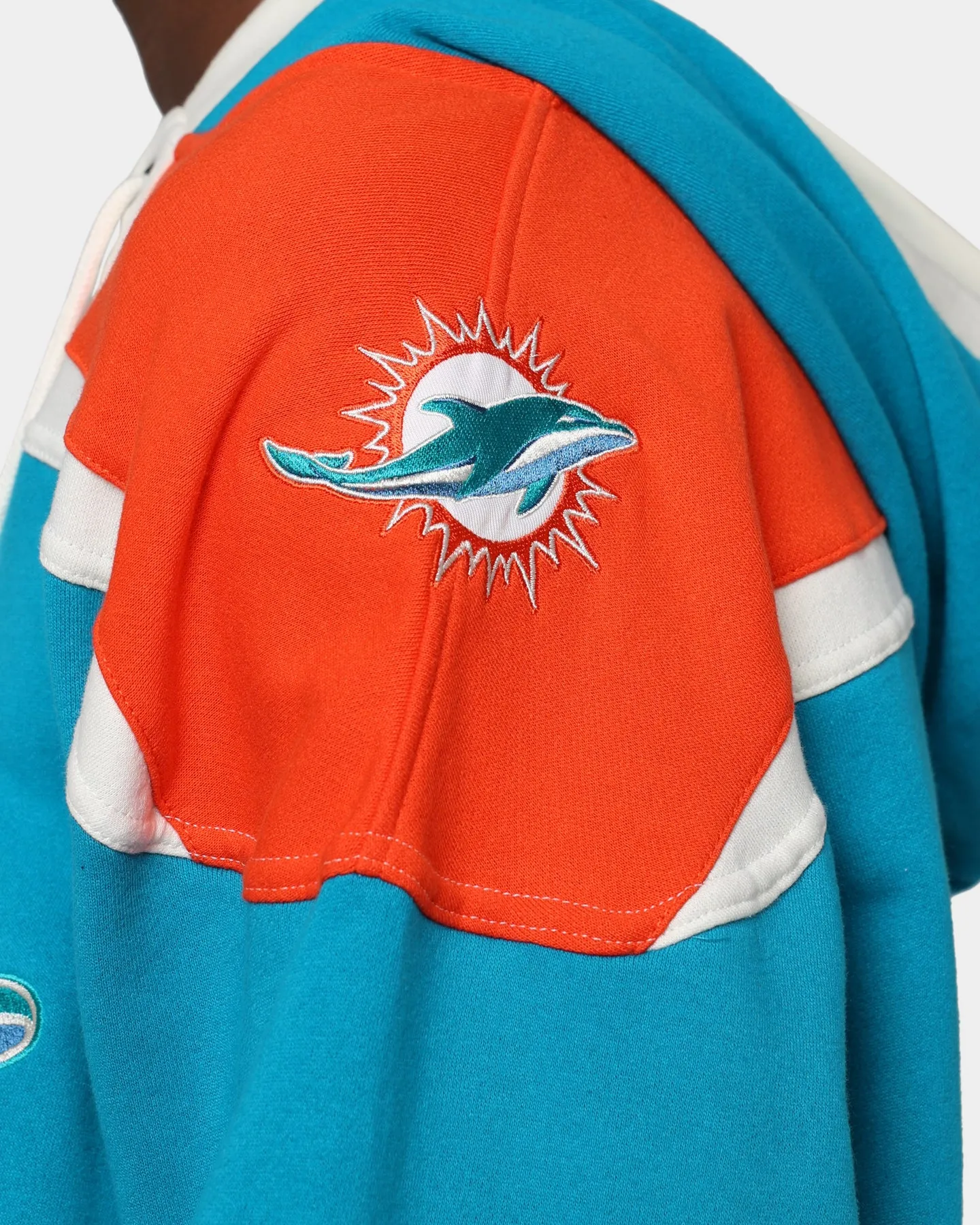 47 Brand Miami Dolphins Superior Lacer Hoodie Neptune/Orange