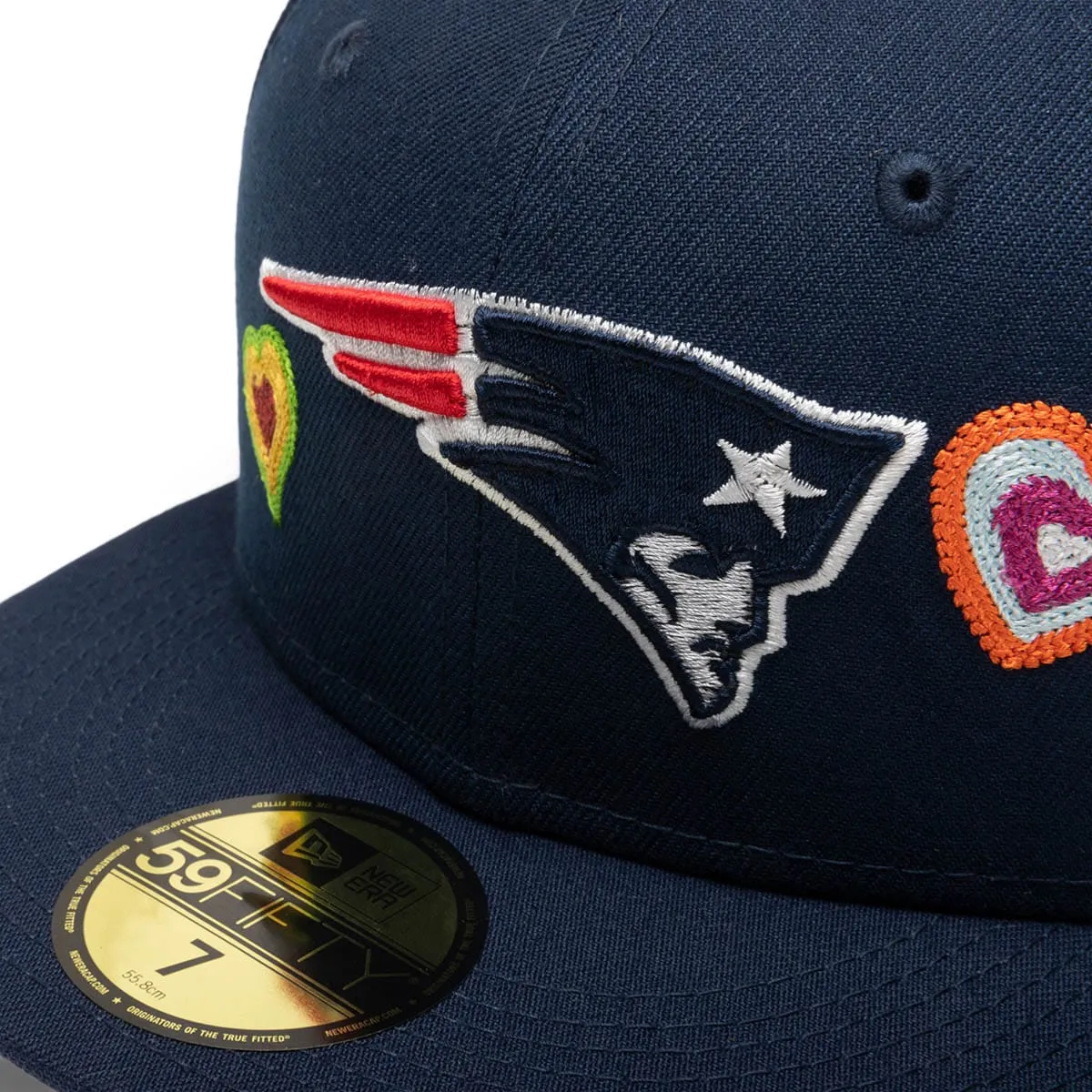 59FIFTY NEW ENGLAND PATRIOTS CHAIN STITCH HEART FITTED CAP