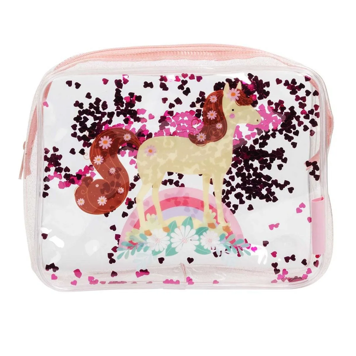 A Little Lovely Company Toiletry Bag Glitter - Horse