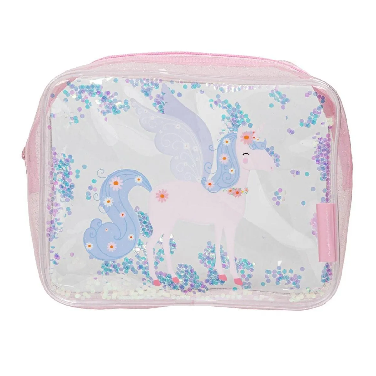 A Little Lovely Company Toiletry Bag Glitter Unicorn