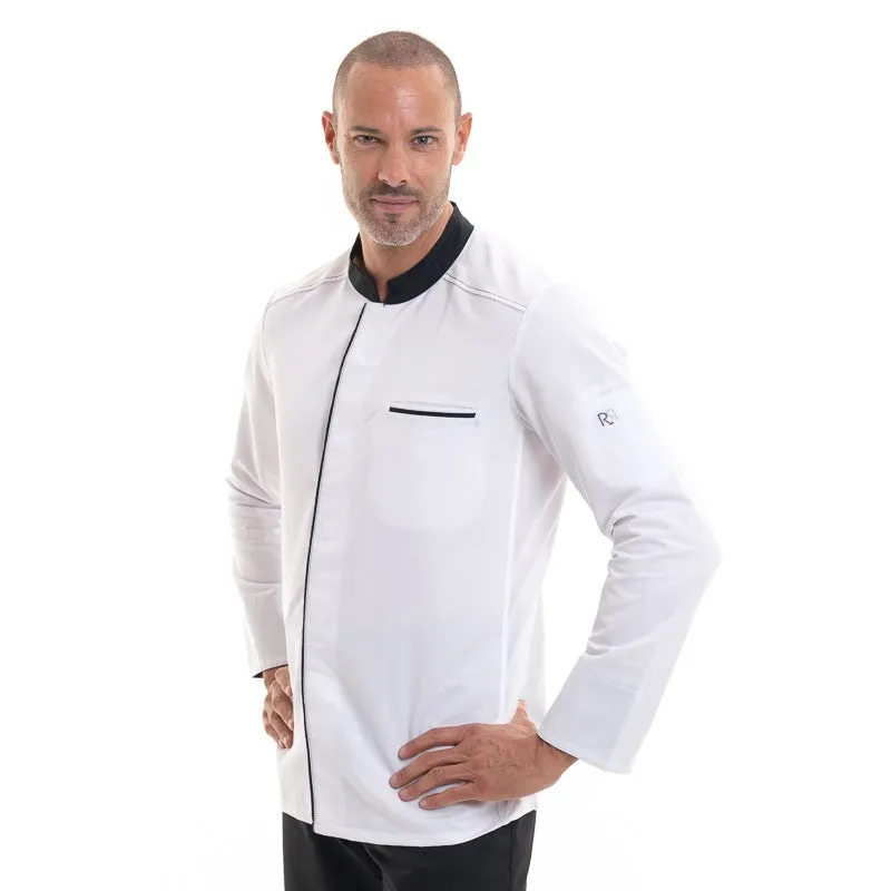 ABAX Long Sleeve Kitchen Coat White and Black - ROBUR