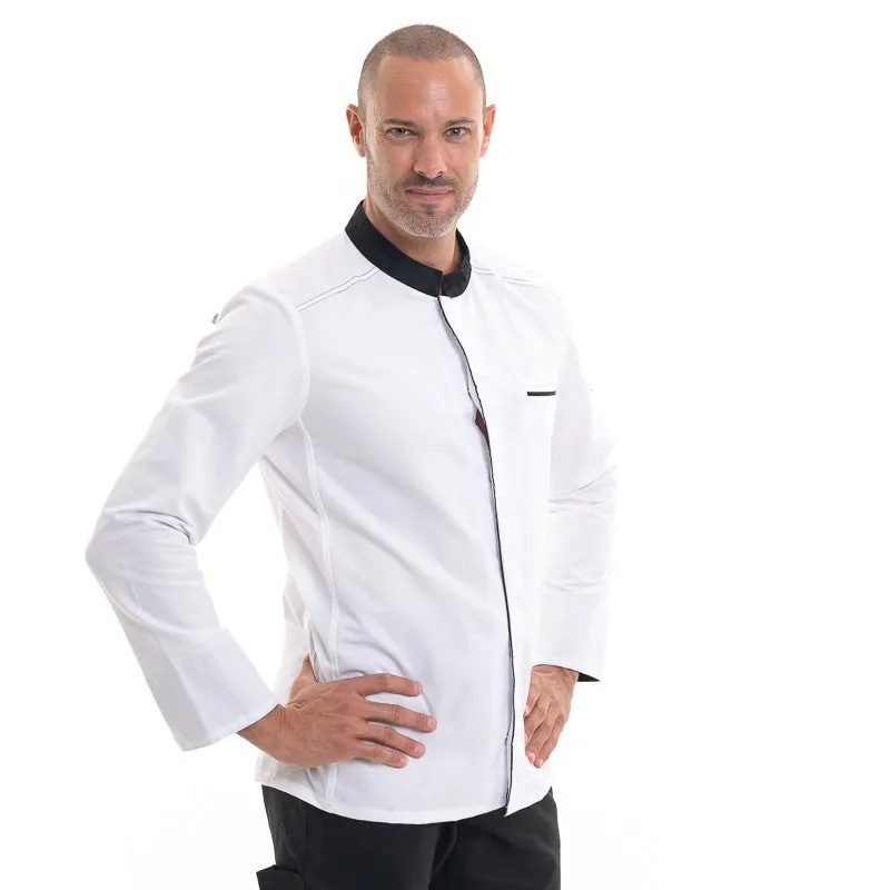 ABAX Long Sleeve Kitchen Coat White and Black - ROBUR