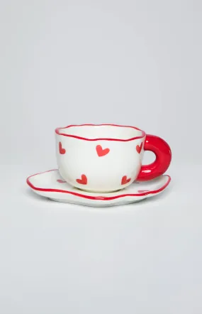 Adore Red Heart Mug Set