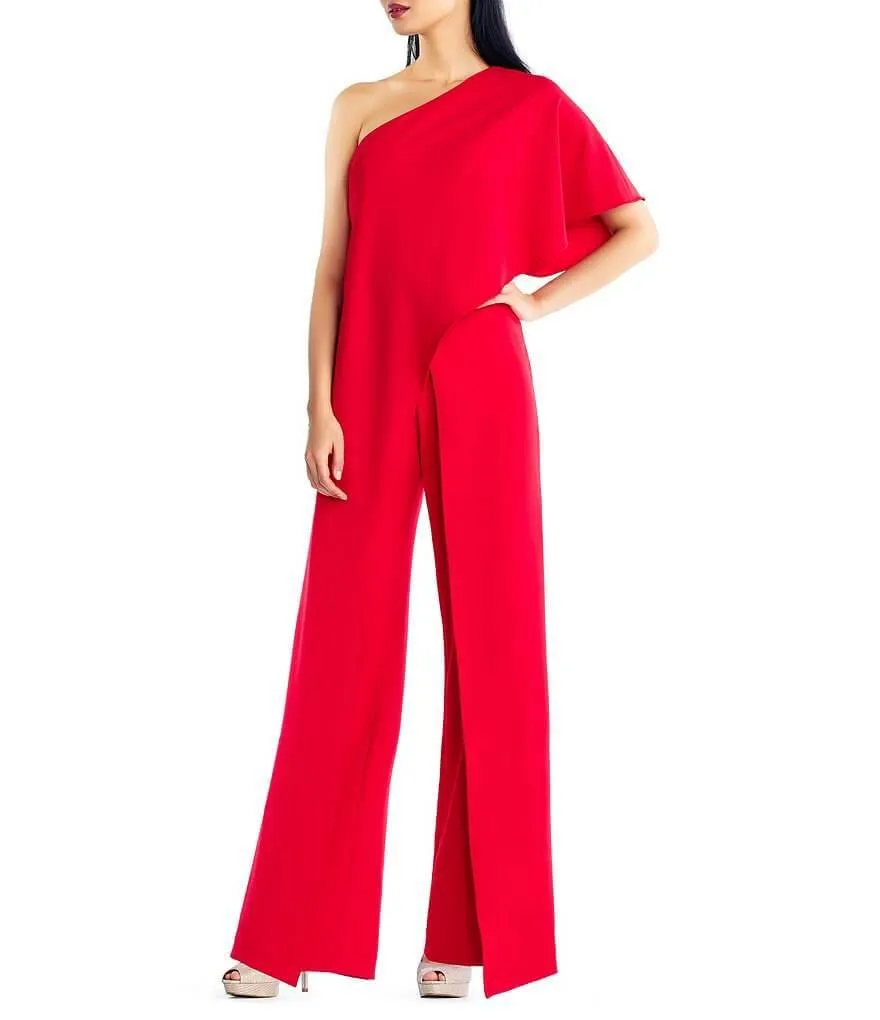 Adrianna Papell AP1E201788 One Shoulder Pant Jumpsuit Formal