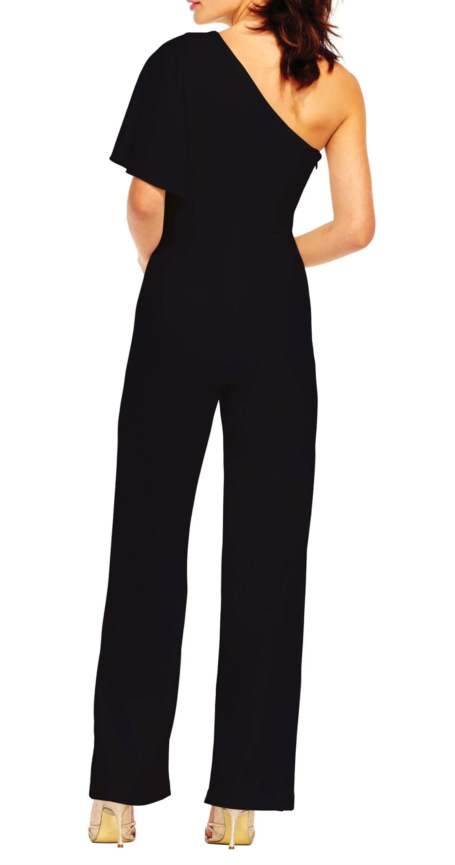 Adrianna Papell AP1E201788 One Shoulder Pant Jumpsuit Formal