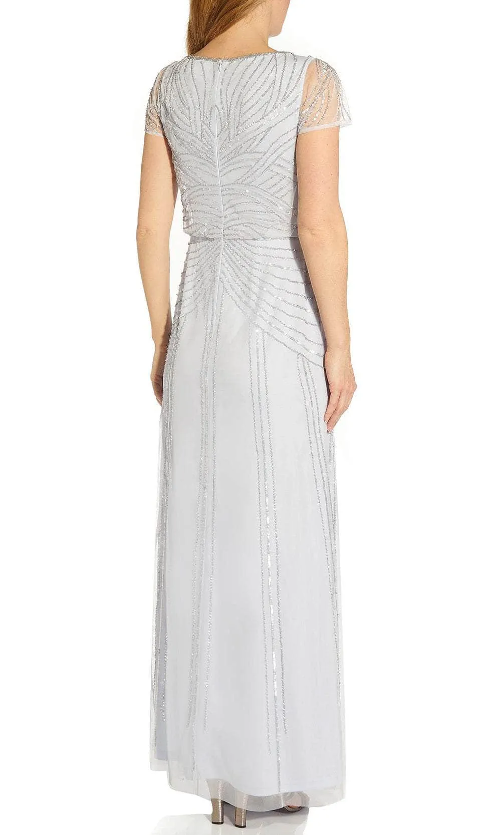 Adrianna Papell AP1E209663 - Short Sleeve Embellished Evening Dress