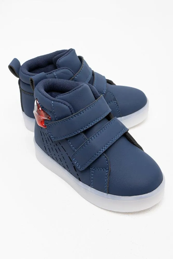 Airplane Light Up High Top Sneaker Navy