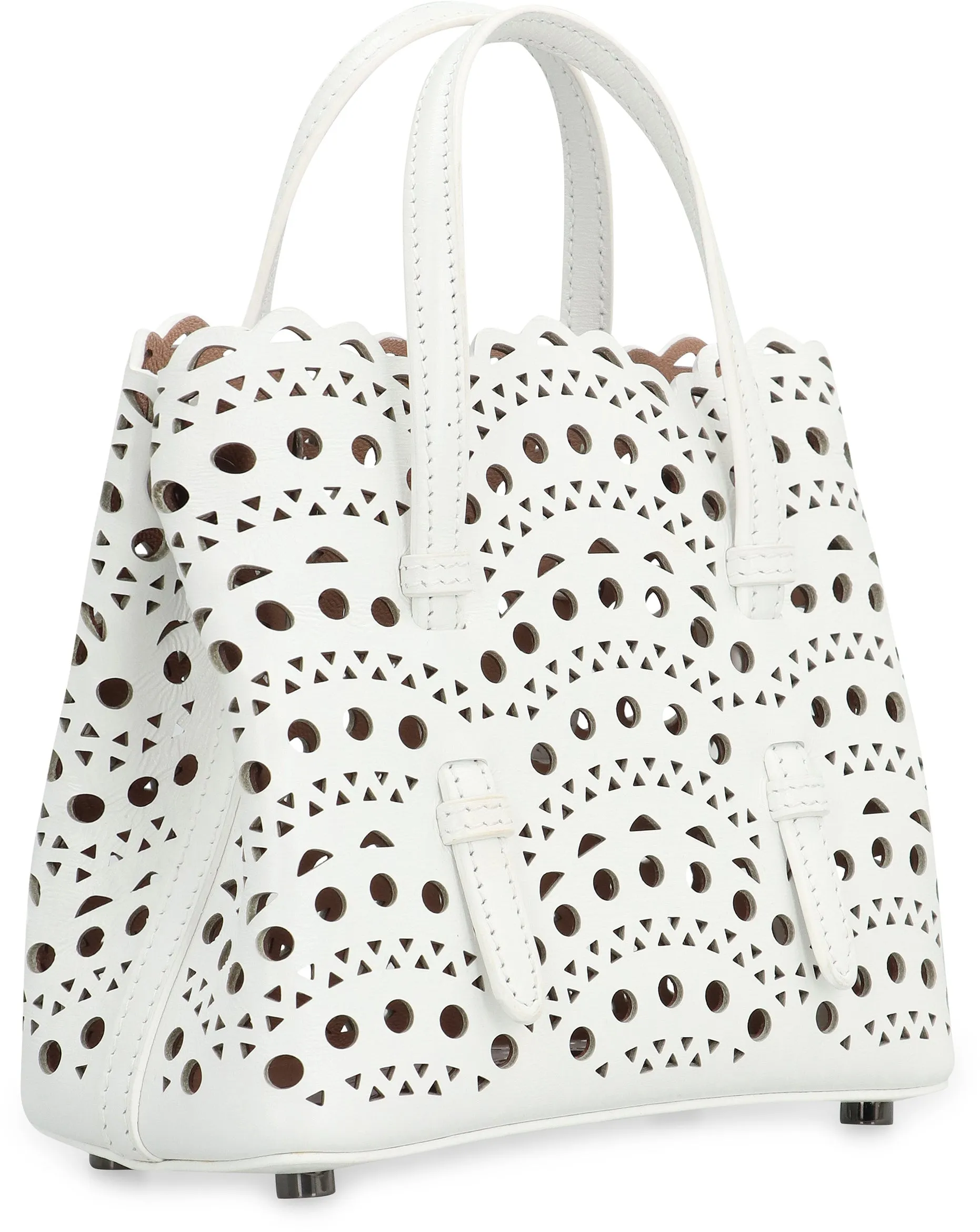 ALAIA Mini Leather Tote Handbag