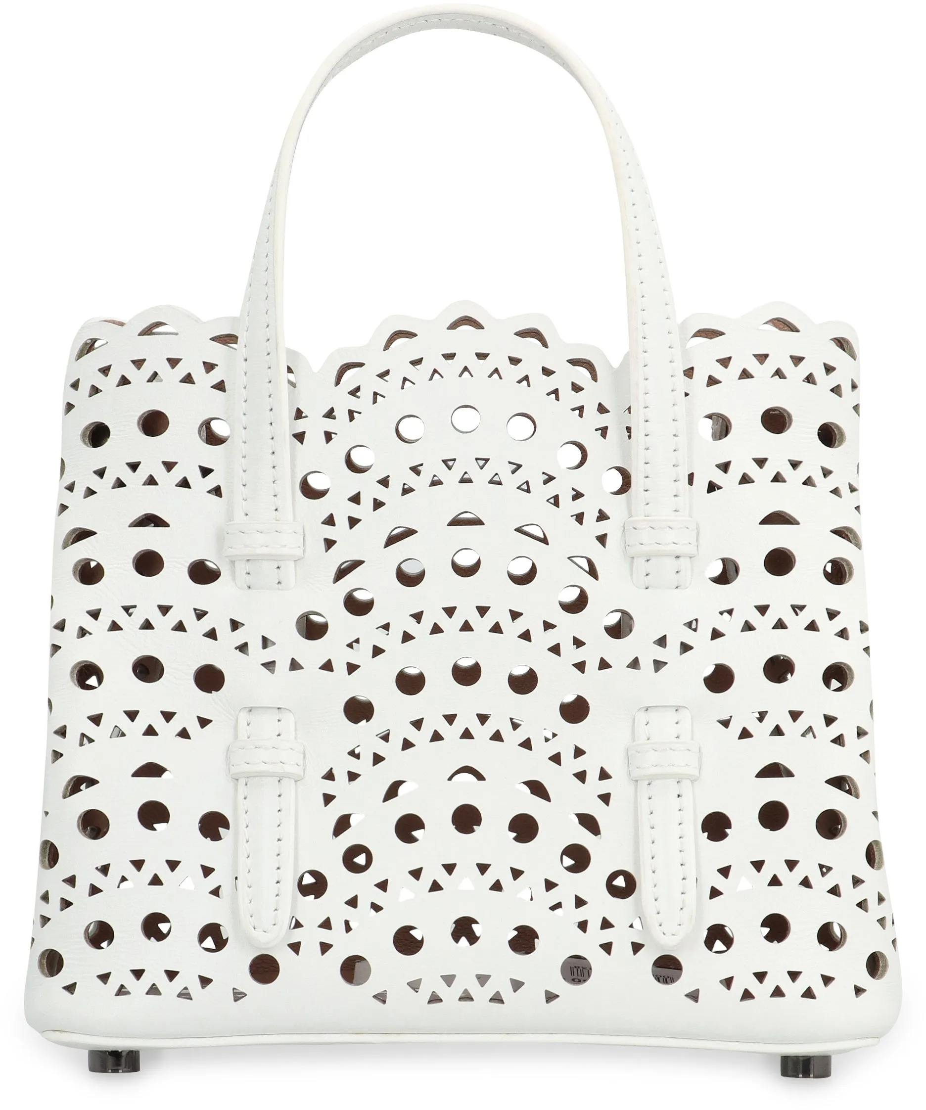 ALAIA Mini Leather Tote Handbag