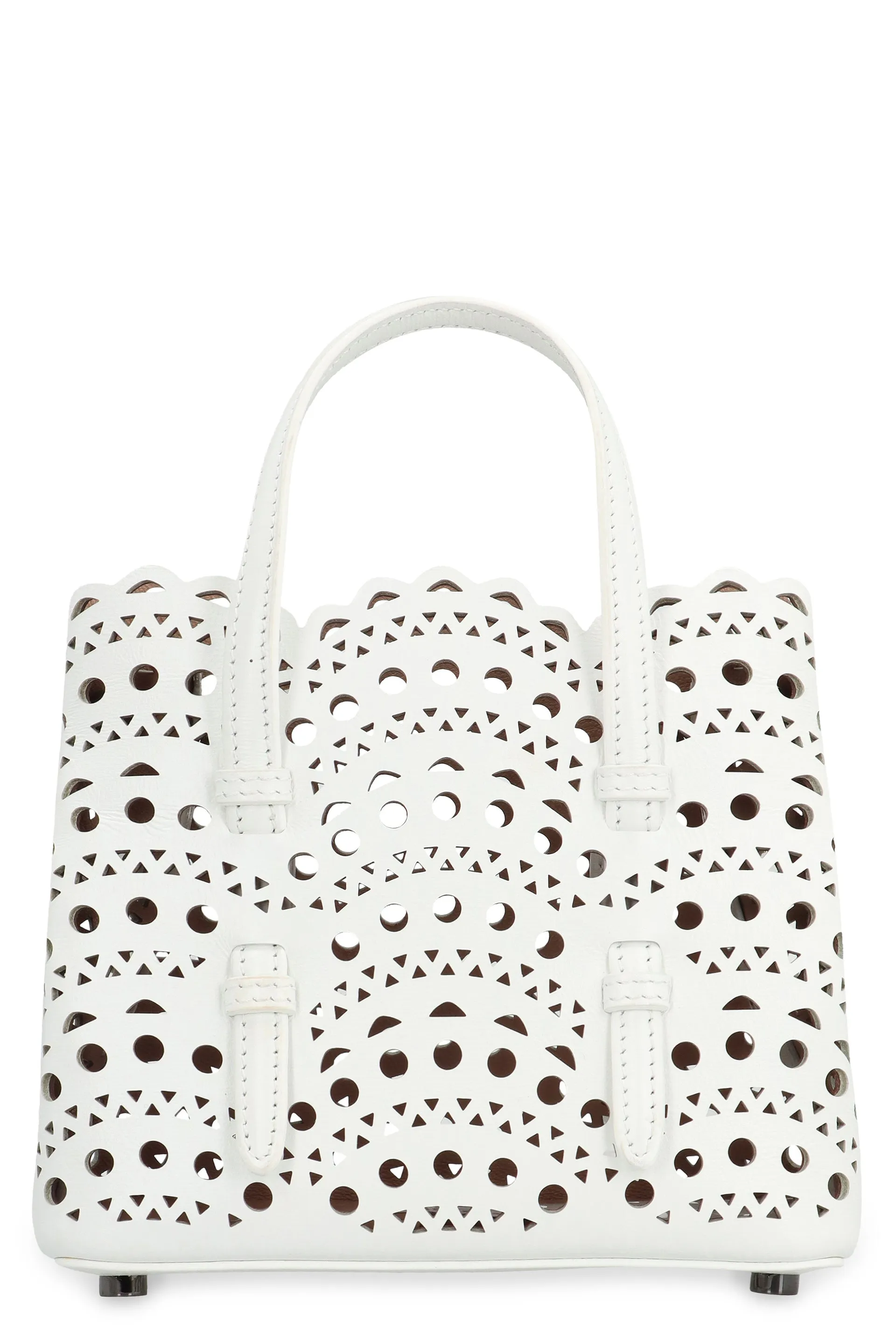 ALAIA Mini Leather Tote Handbag