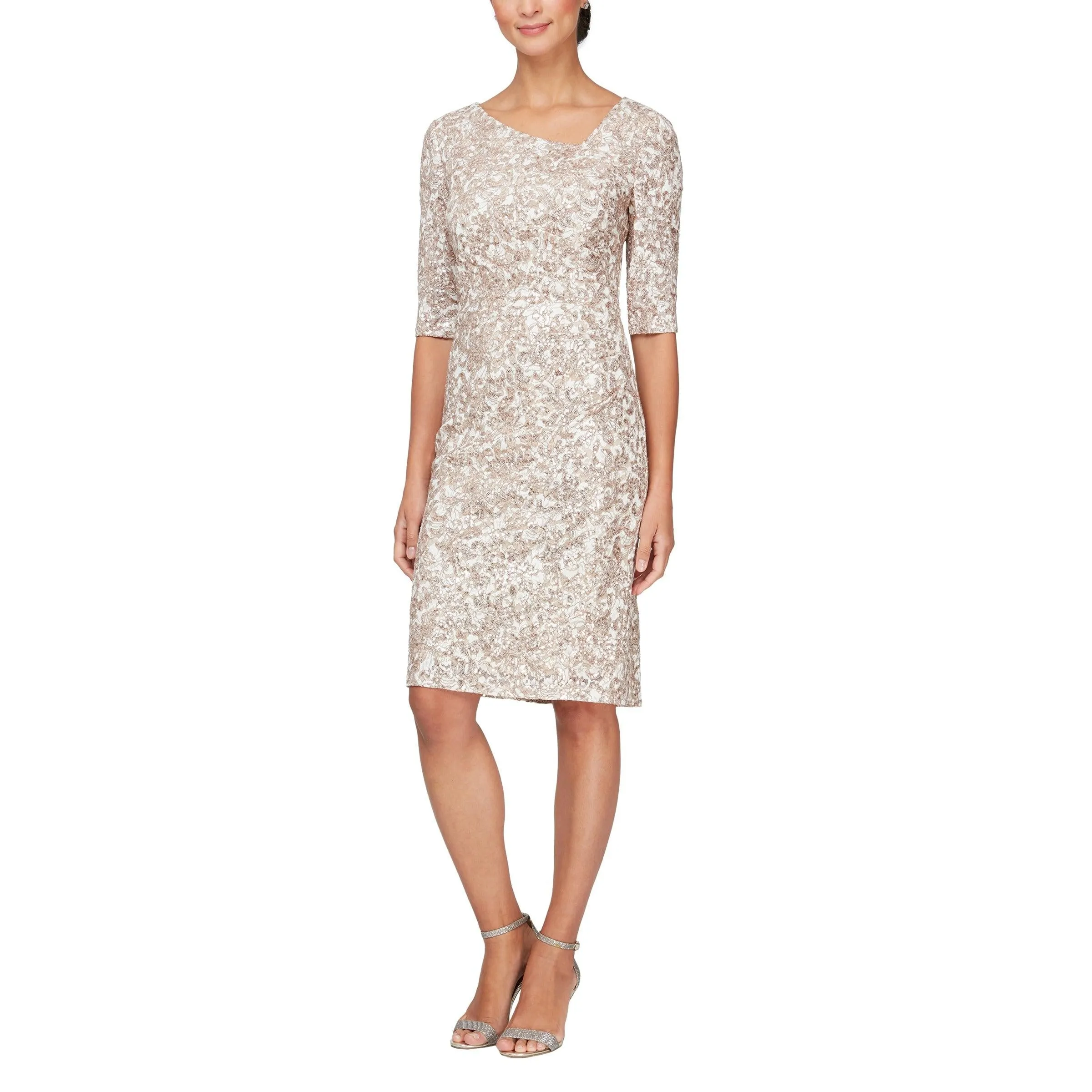 Alex Evenings AE81122429 Short Cocktail Sequins Dress