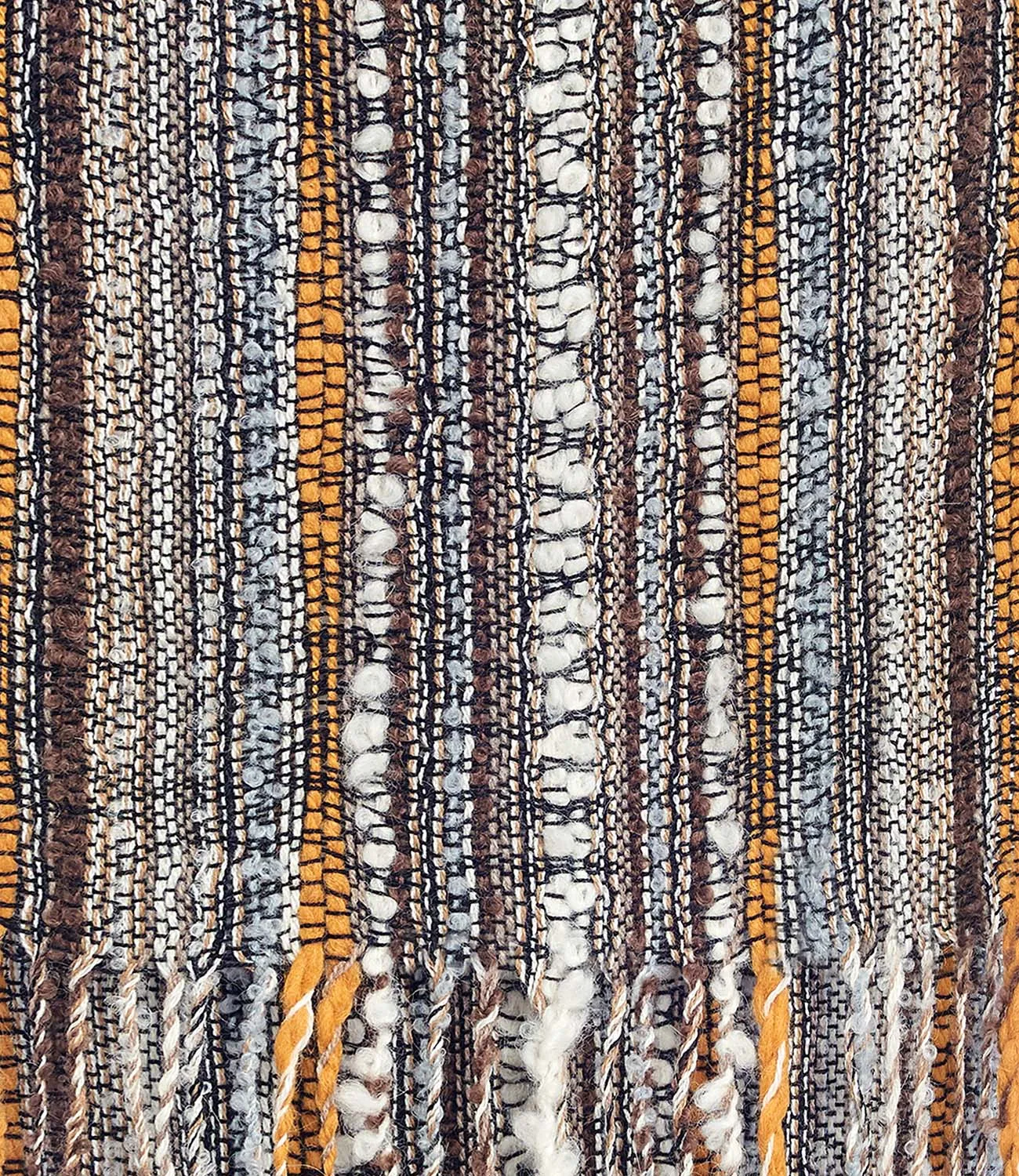 Alpaca Fringe Scarf - Boucle - Honey Gold