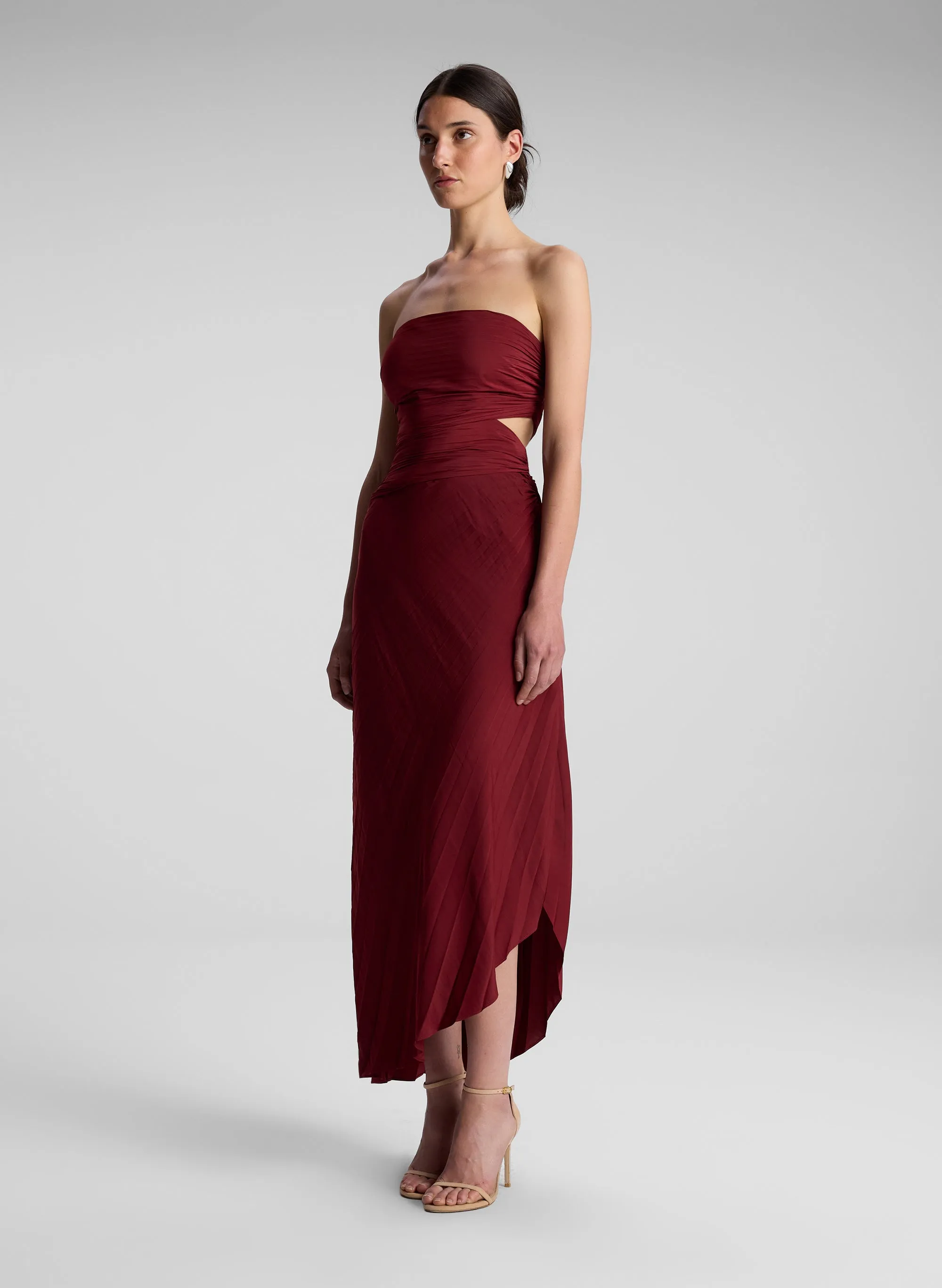 Andie Strapless Pleated Dress