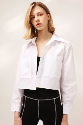 Anna Big Pocket Cropped Shirt