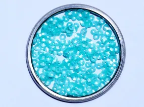 Aqua Blue Center Hole Bowl Plastic Sequins- 4 mm