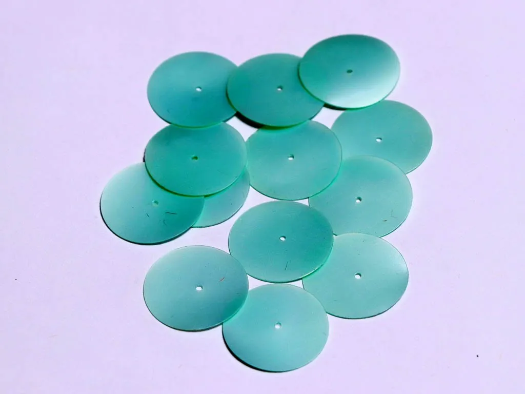 Aqua Blue One Hole Circular Plastic Sequins(Wholesale)