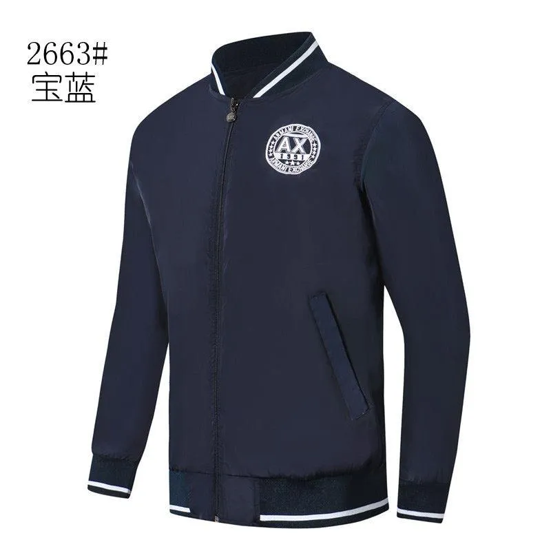 Armani Exchange Ax 1991 Logo Design Navy Blue Jacket Tracksuit