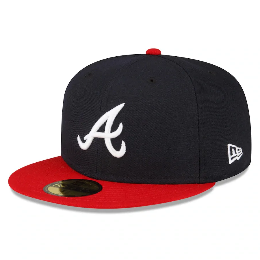 Atlanta Braves New Era Authentic Collection Replica 59FIFTY Fitted Hat - Navy/Red