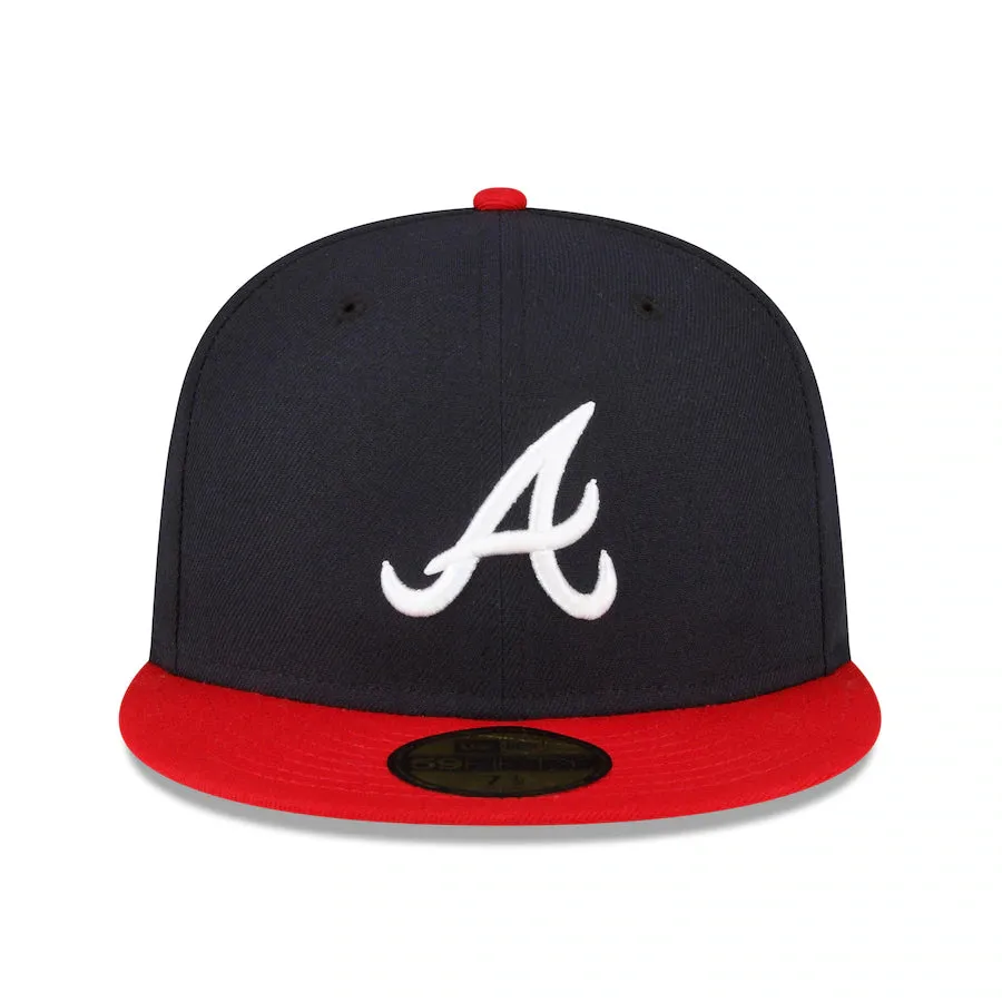 Atlanta Braves New Era Authentic Collection Replica 59FIFTY Fitted Hat - Navy/Red