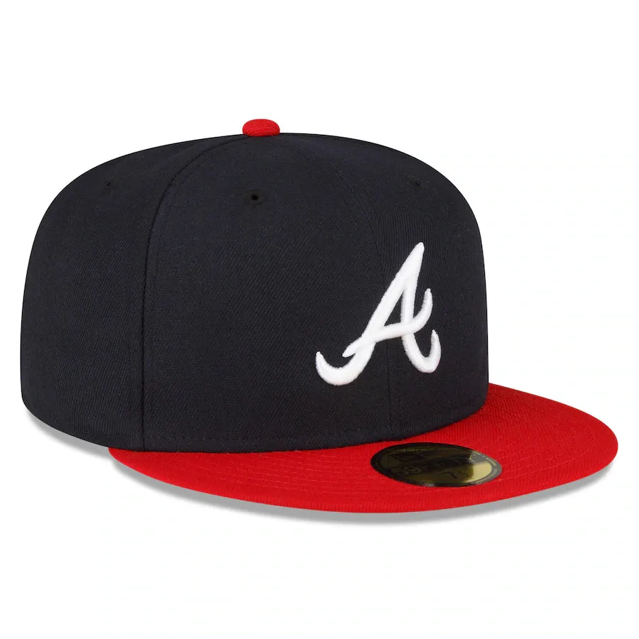 Atlanta Braves New Era Authentic Collection Replica 59FIFTY Fitted Hat - Navy/Red