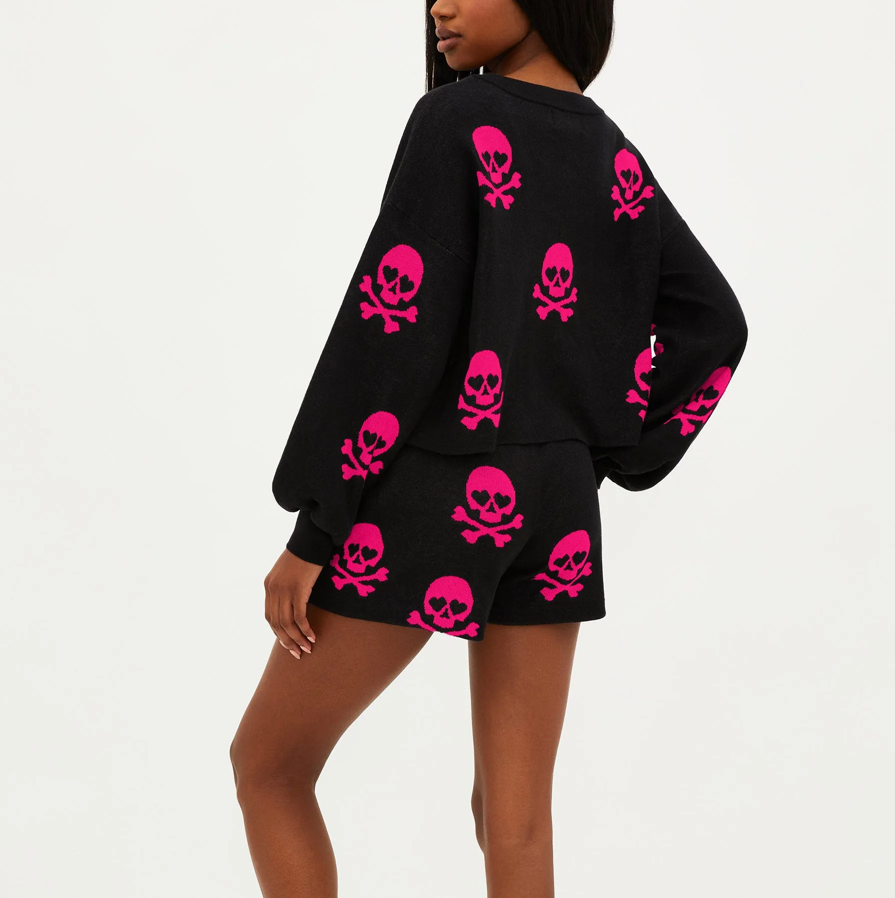 Ava Sweater - Bright Fuchsia Ghouls