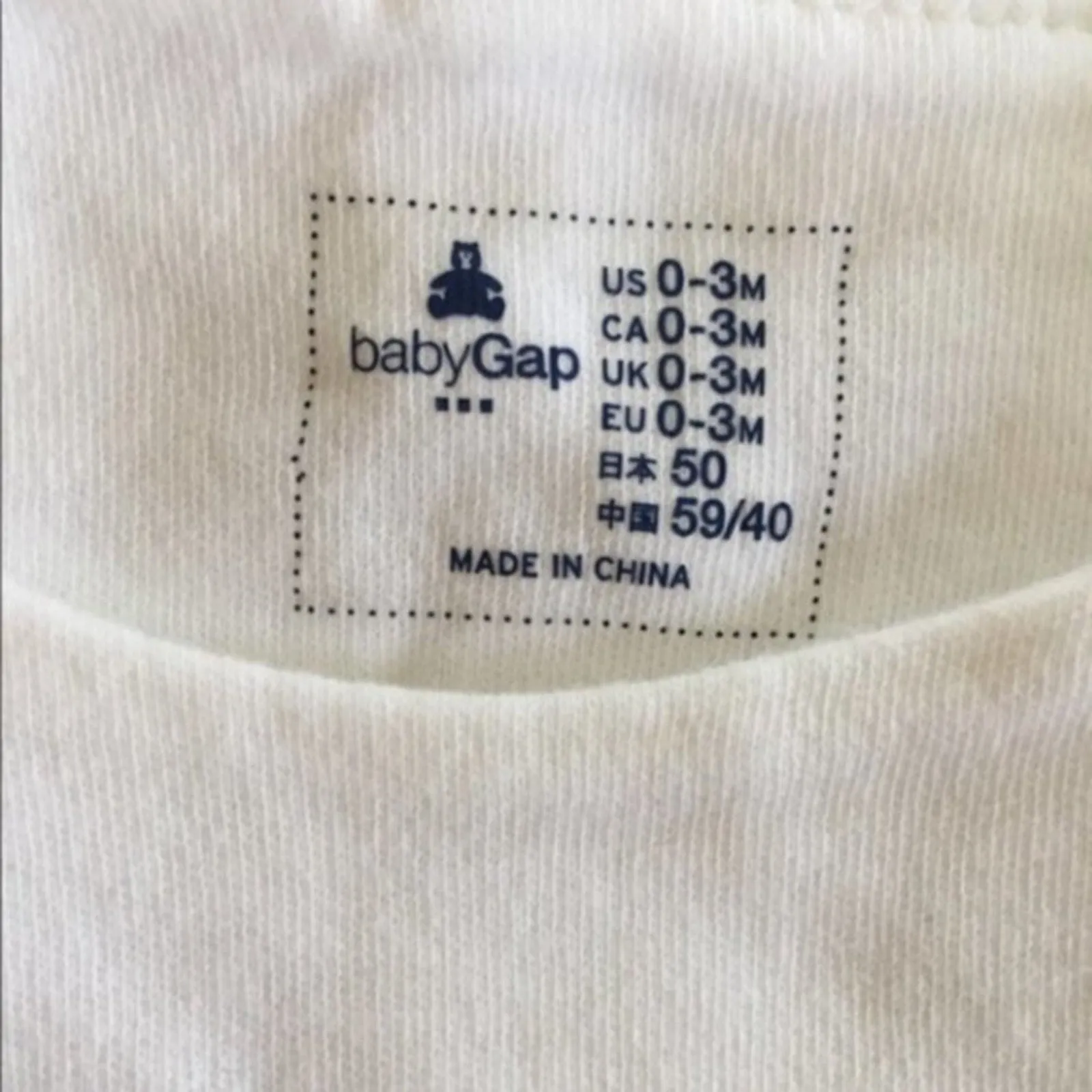 Baby Gap Red, White & Grey Romper 0-3 Months