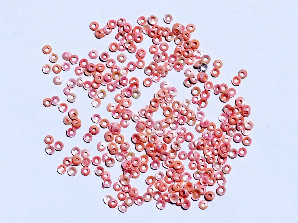 Baby Pink Centre Hole Bowl Plastic Sequin- 3 mm(Wholesale)