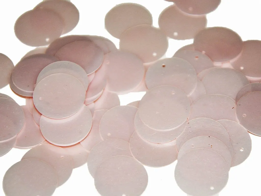 Baby Pink Circular 1 Hole Plastic Sequins