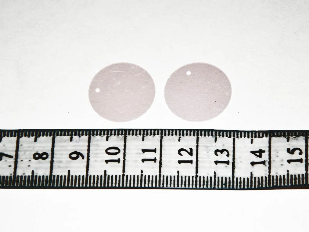 Baby Pink Circular 1 Hole Plastic Sequins