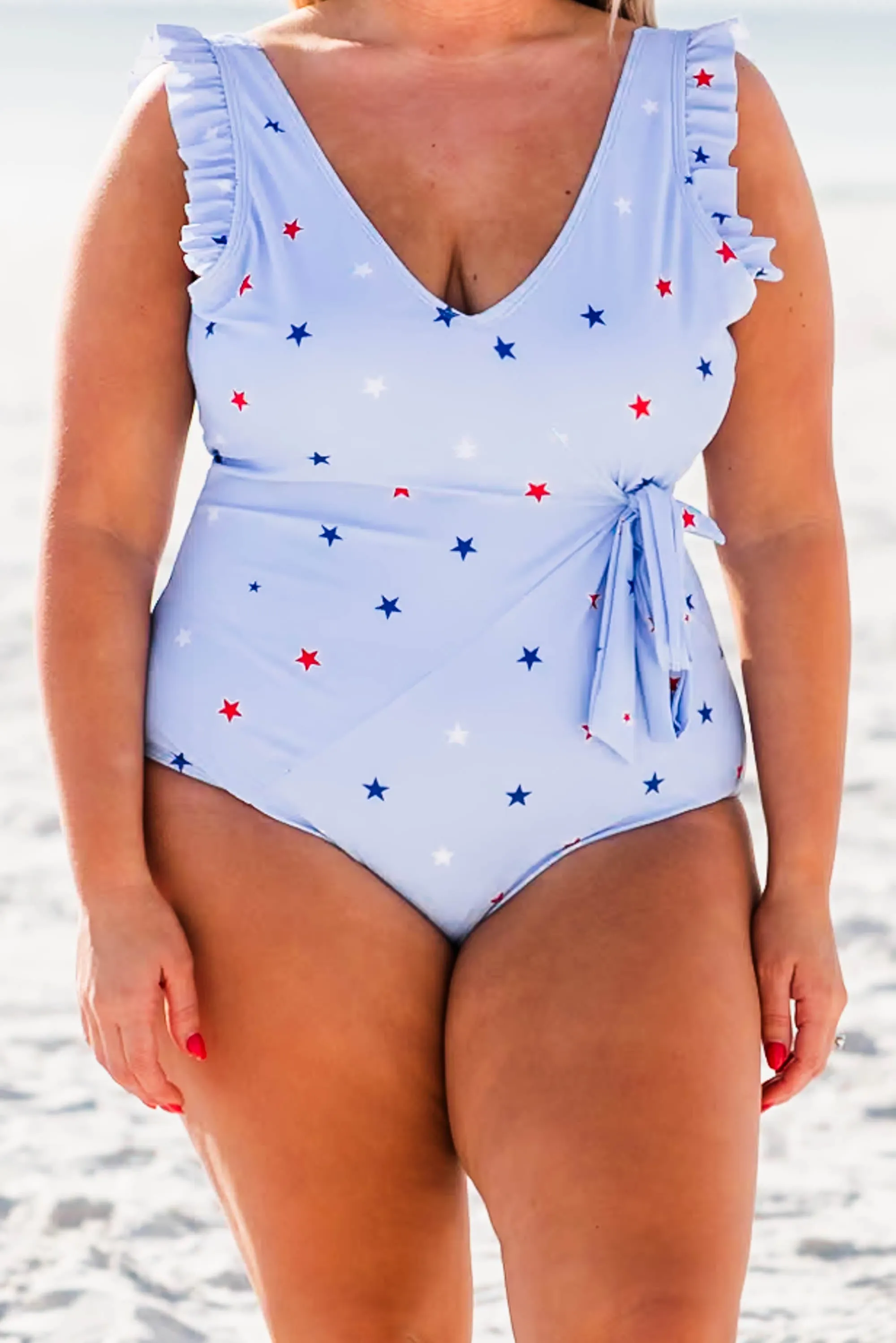 Beach Bliss Swimsuit, Blue Star