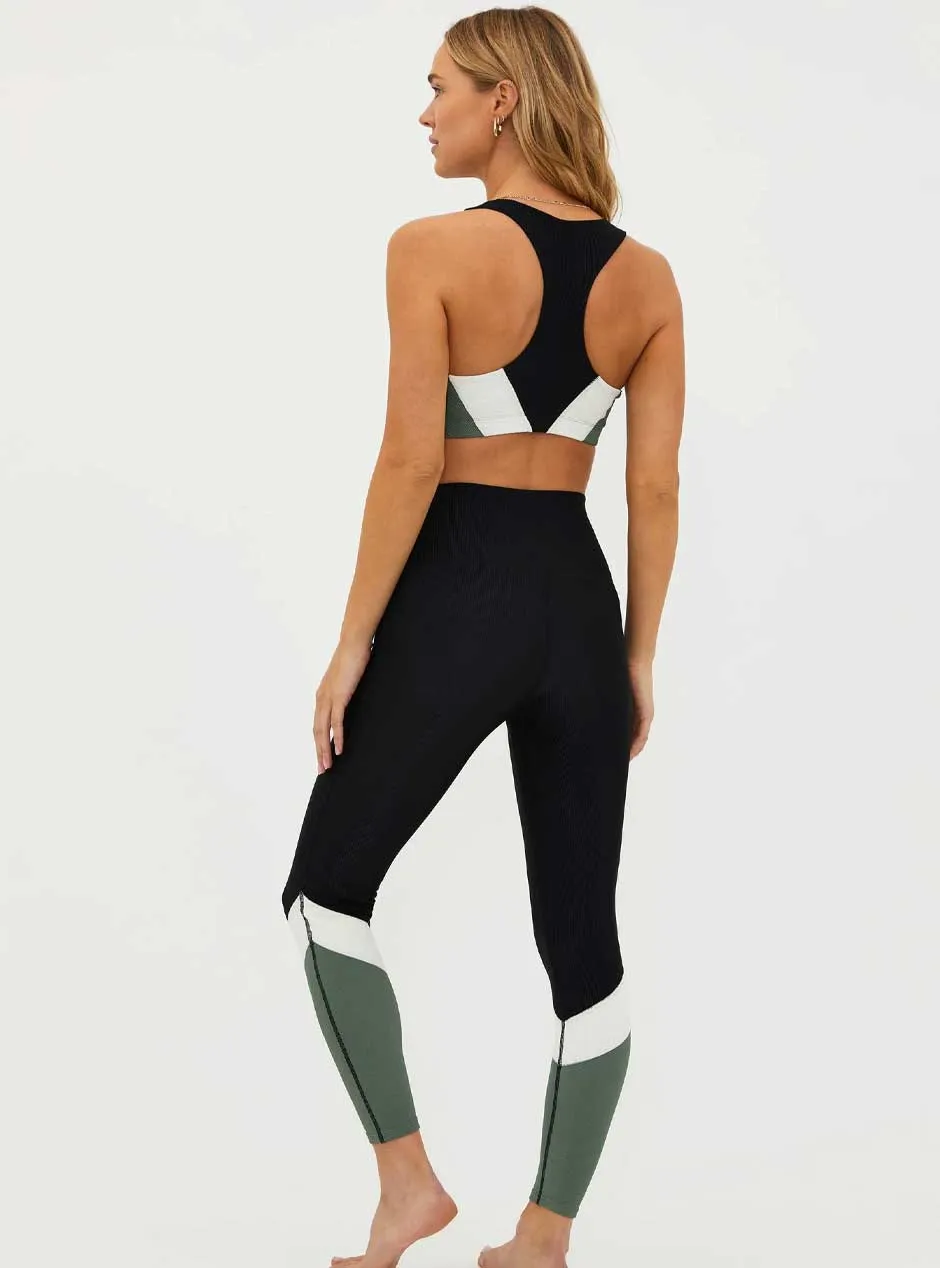 Beach Riot Women's Vienna Leggings - Queen Palm Colorblock Black