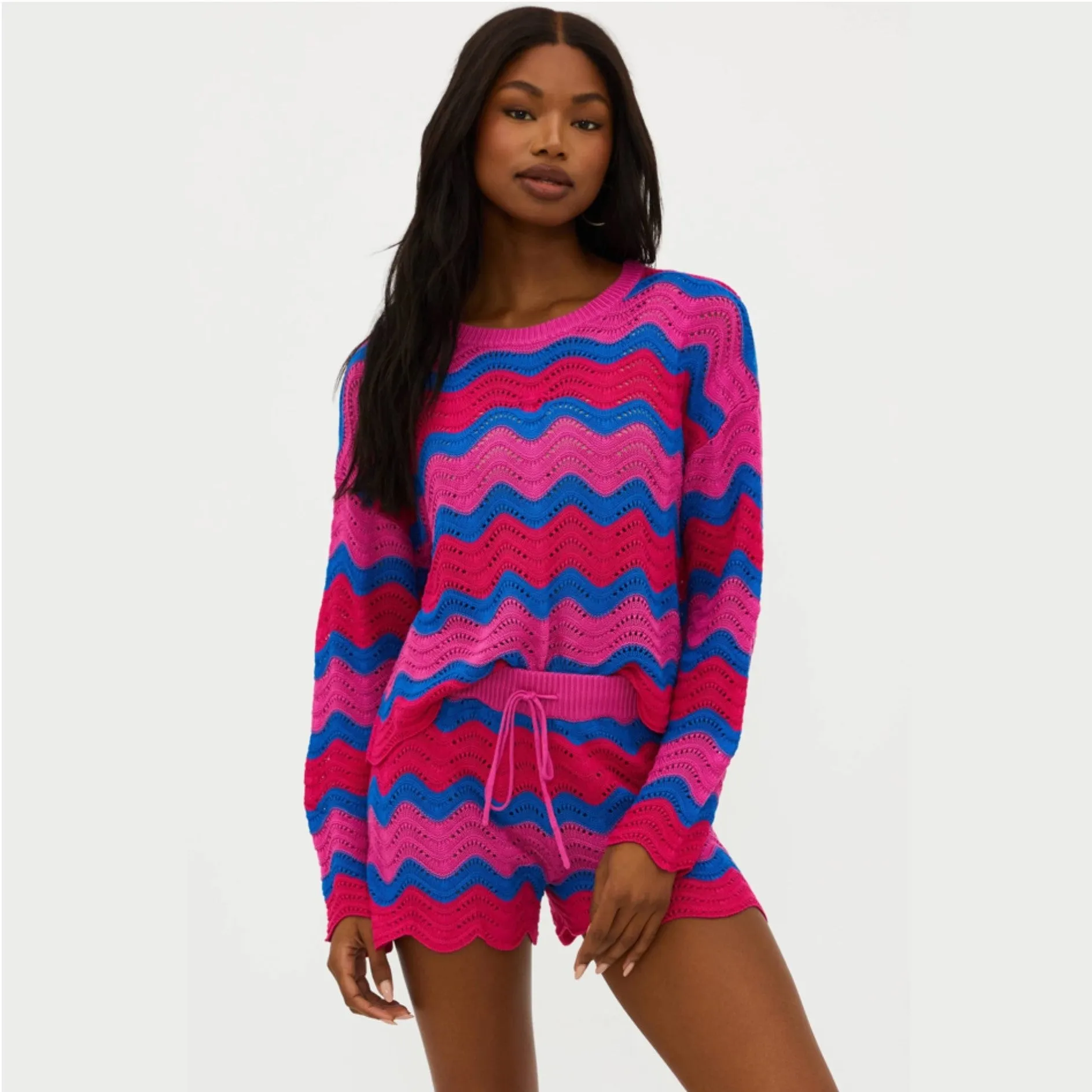 Beach Sweater - Orchid Wave