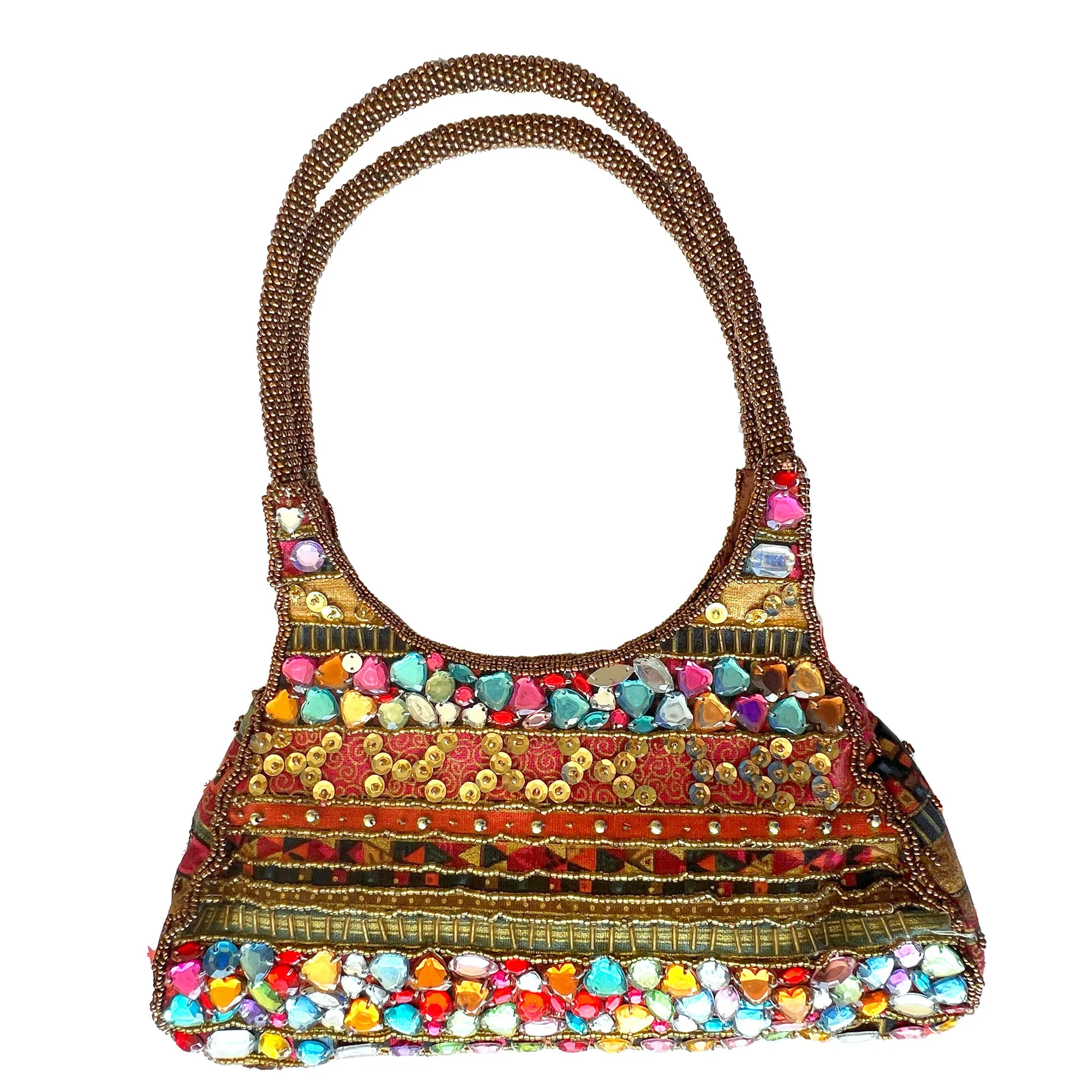 Bead and Sequin Embellished Handbag by Far Nine