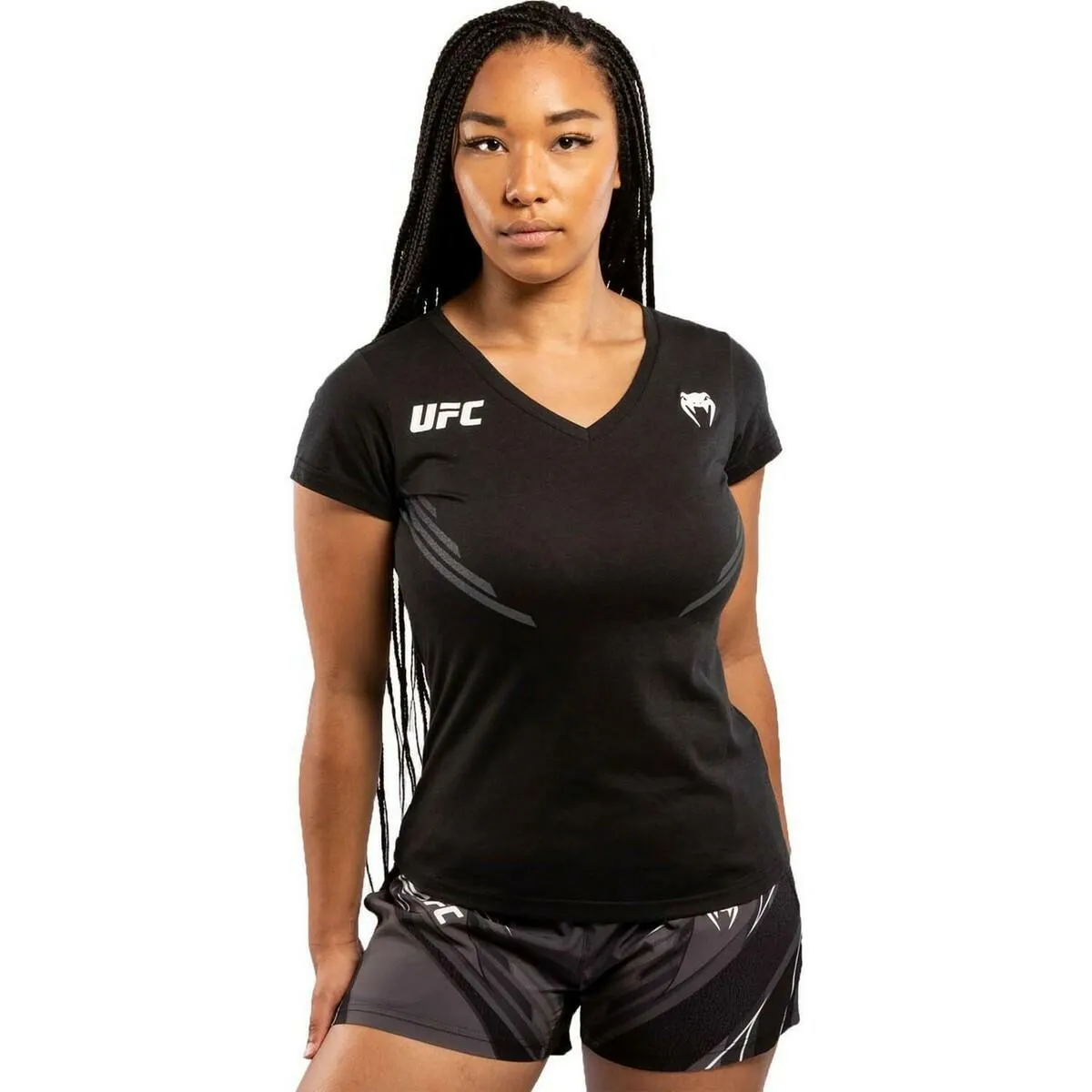 Black/White Venum UFC Replica Women's T-Shirt