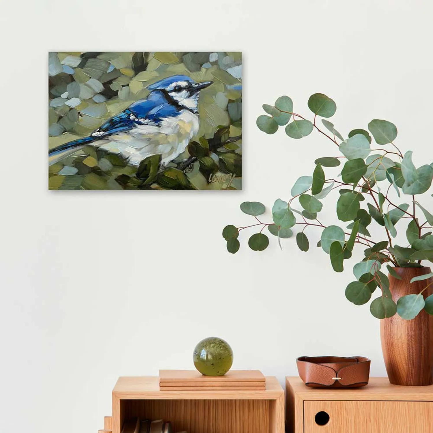 Bluejay Day Canvas Wall Art