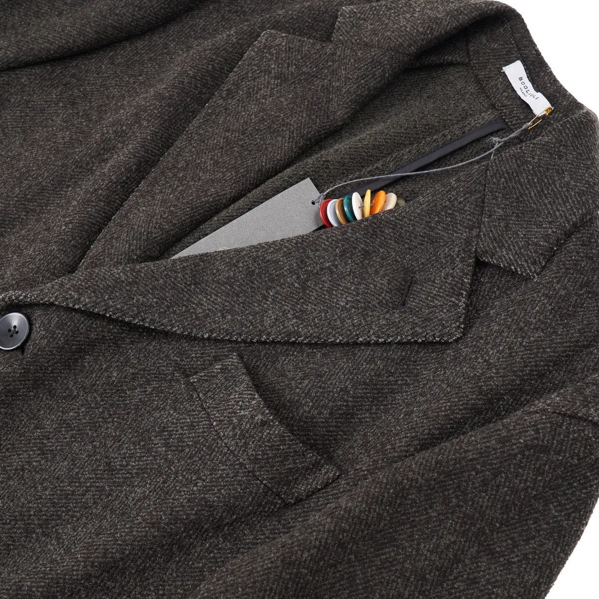 Boglioli Soft-Constructed Wool Overcoat