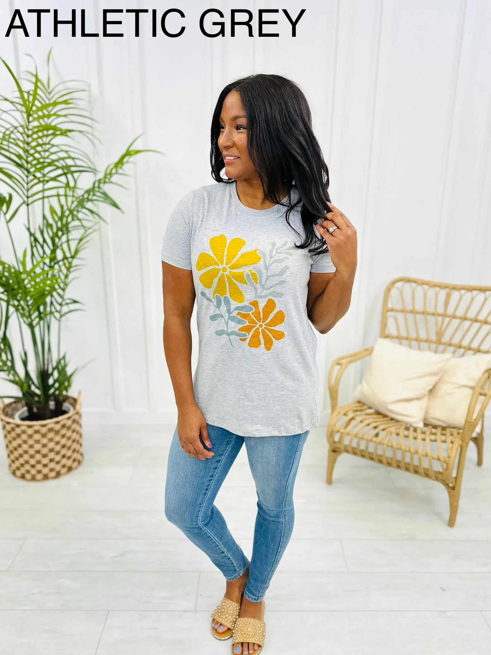 Boho Babe Floral Print Graphic Tee- Multiple Colors!