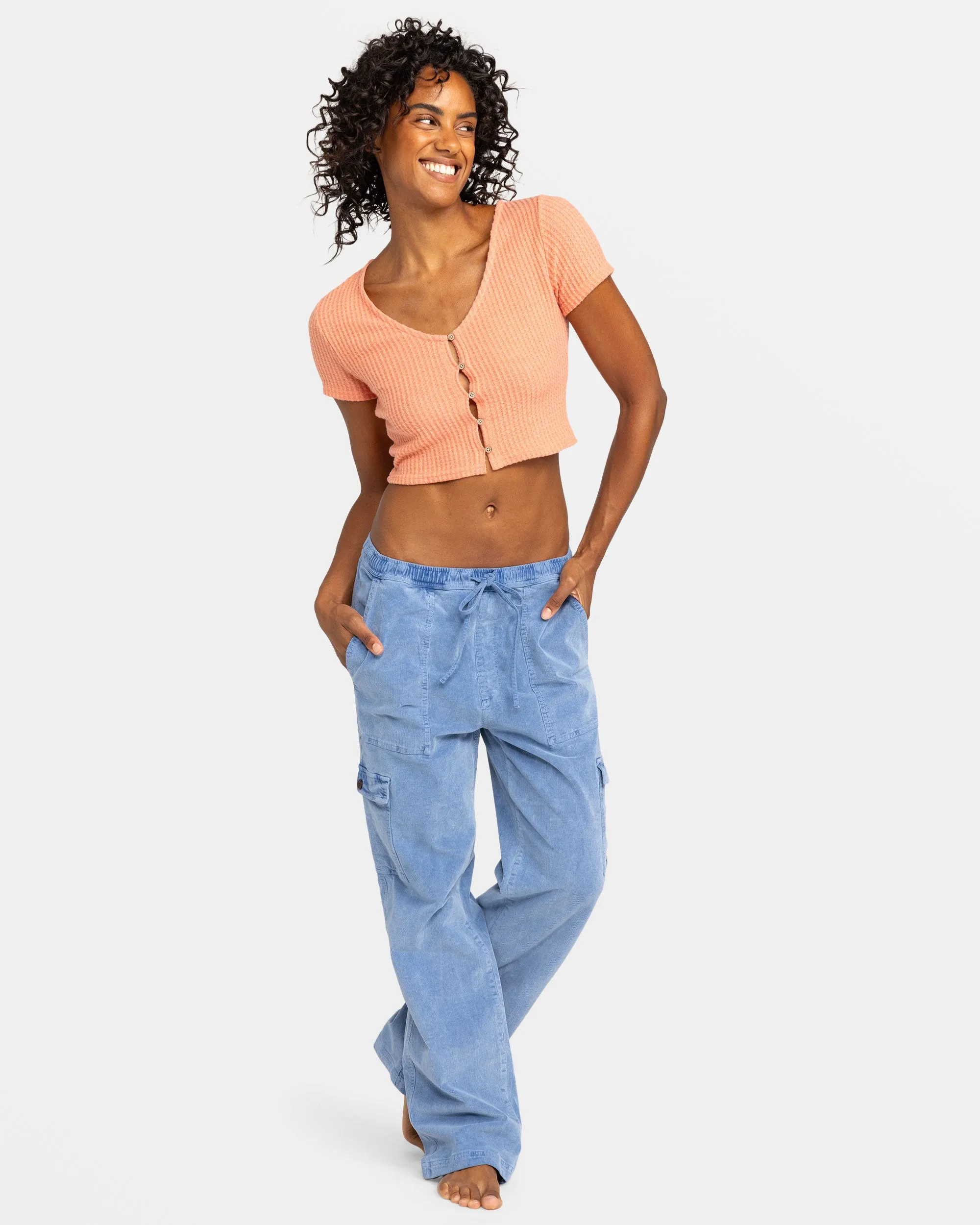 Born With It Cropped Top - Terra Cotta