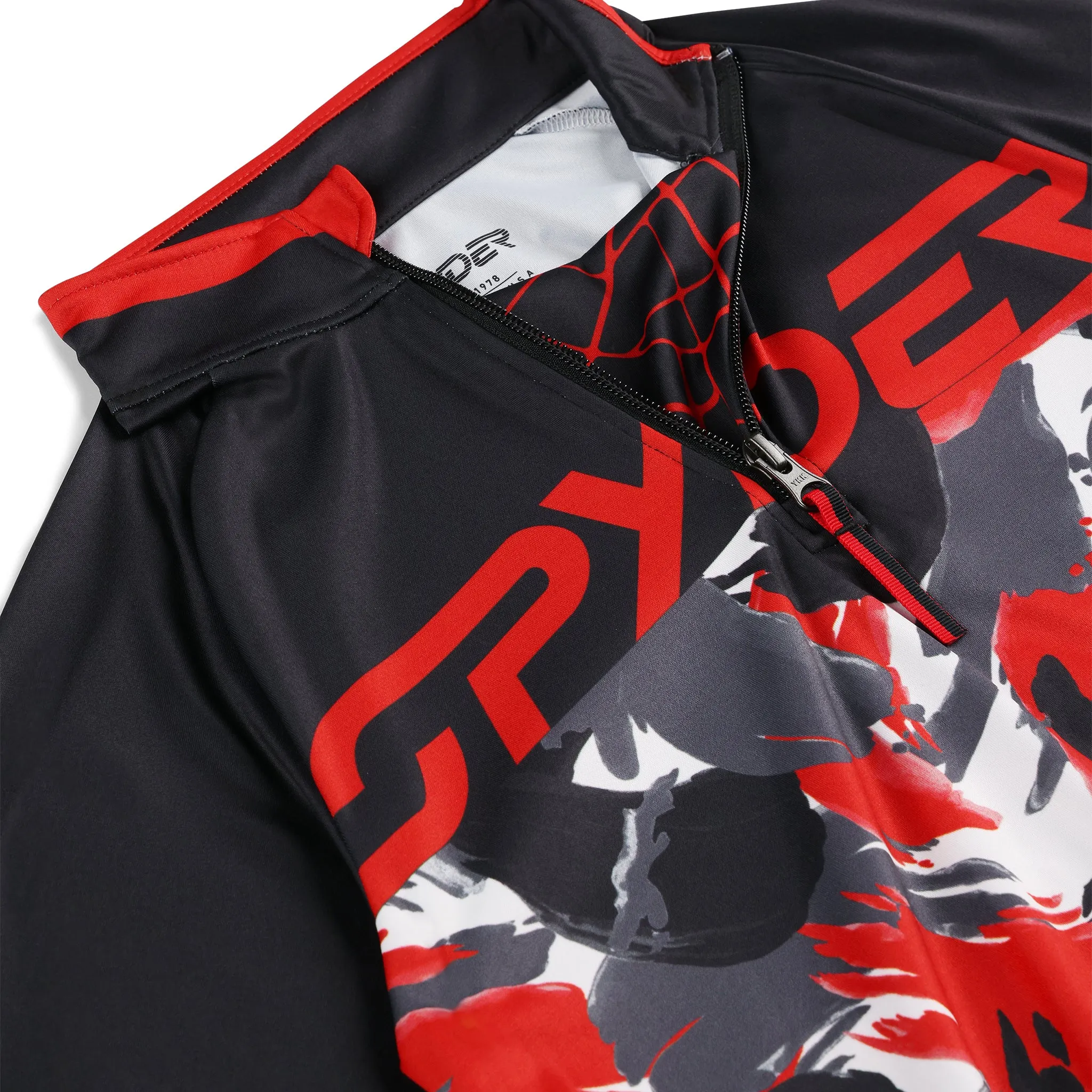 Boys Camo Half Zip - Spyder Red