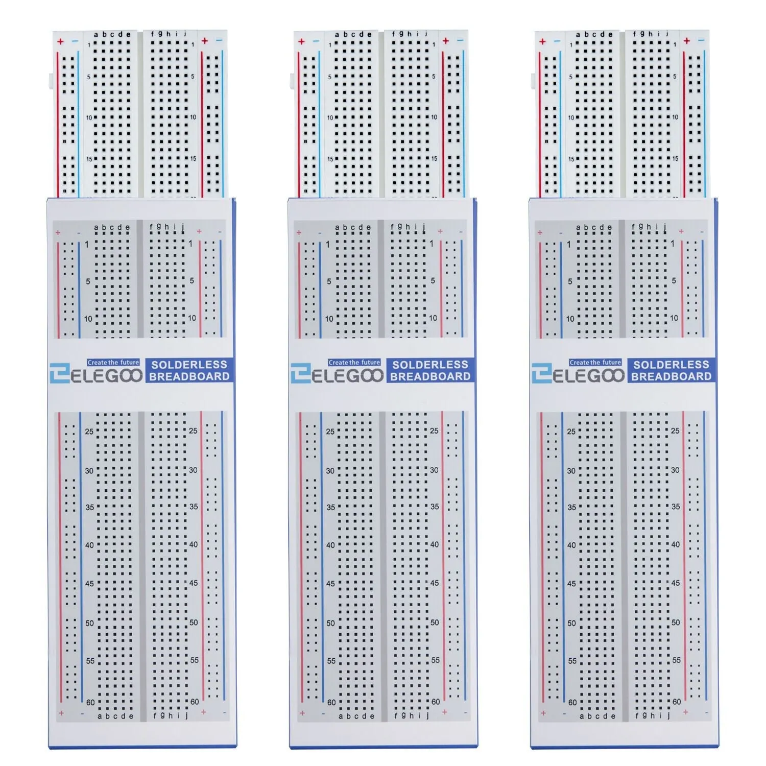 Breadboard 830 Point Solderless Prototype PCB Board Kit (3pcs)