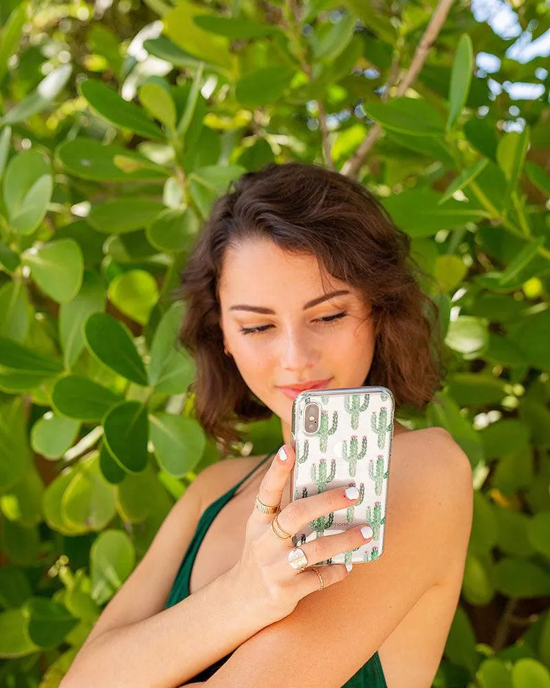 Cactus Patterned Clear Floral Samsung Case