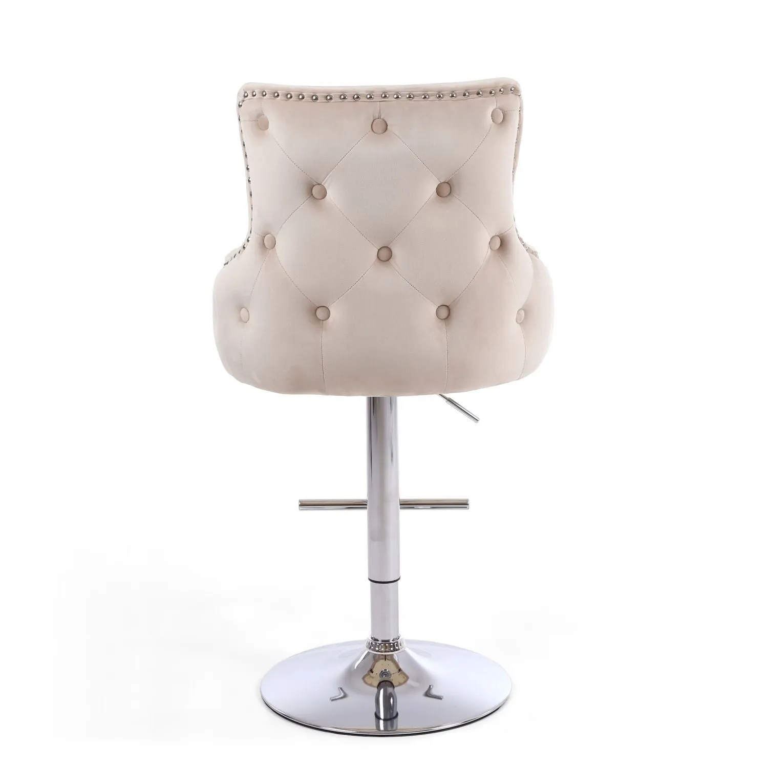 Cairo Brushed Velvet Pink Bar Stool